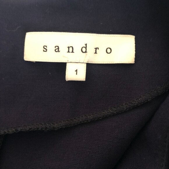 Sandro Black Navy Bodycon Dress - Picture 5 of 8